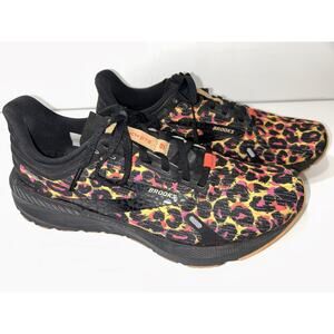 Brooks Launch GTS 9 Women’s Running Shoes Citrus/Coral/Black Leopard Size 9